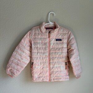 Patagonia Kids Down Sweater Jacket 4T Pink Outdoor Wear for Girls Pink geometric